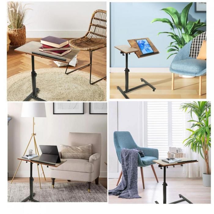 XDAILUYYDS Bureau Debout Mobile, Table pour Ordinateur, Table de Lit a