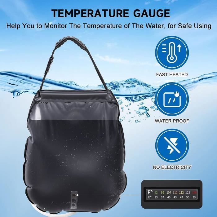 Sac De Douche Portable | Sac De Douche Solaire 20L - Eau Chaude Avec Sac De Douche Portable | Sac De Douche Solaire 20L - Eau Chaude Avec