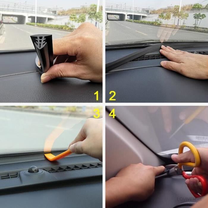 Bande D'Étanchéité Pour Tableau De Bord Voiture – 160 Cm, Caoutchouc Élastique, Anti-Poussière Et Anti-Bruit