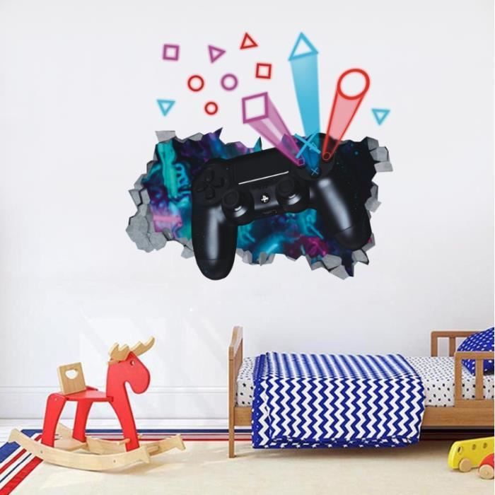 3D Stickers Muraux Gamer Zone des Joueurs du Jeu,3d Autocollants Muraux de  Salon Poster Enfants Ado Garcon,Deco Sticks Chambre A468 - Cdiscount Maison