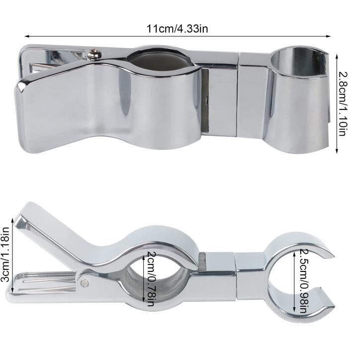 1825Mm Support Pommeau De Douche Sans Percage Support Douchette Clamp Universel Réglable Abs