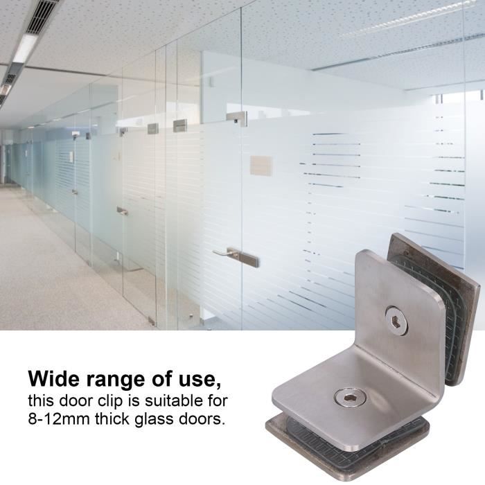 Paire De 2 Poignée Bouton Pour Porte De Douche En Verre, INOX