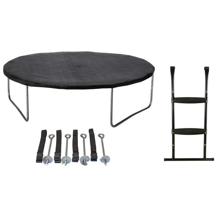 Trampoline de jardin rond 305 cm + filet de sécurité + échelle + kit Trampoline de jardin rond 305 cm + filet de sécurité + échelle + kit