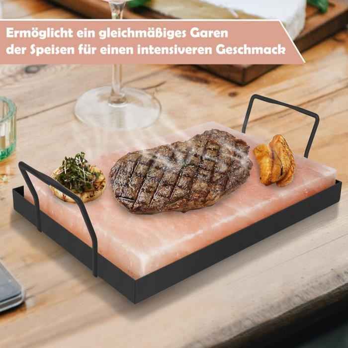 Plaque De Sel De L'Himalaya XL 20x10x5 Cm | Pour Griller, Rôtir, Servir | Naturelle, Sans Produits Chimiques | Idéale Barbecue Et Cuisine