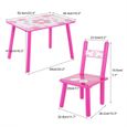 3pcs Table et chaise pour enfant étudiant peinture école à la maison----Timesquare-3