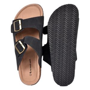 Sandales Homme Et Femme Identiques-Semelle En Liège -Double Boutonnage