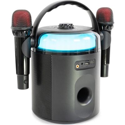 Ibiza Sound – Pack Karaoké Bluetooth 120W Avec 2 Micros Et Jeu De Lumière Pour Ambiancer Vos Soirées !