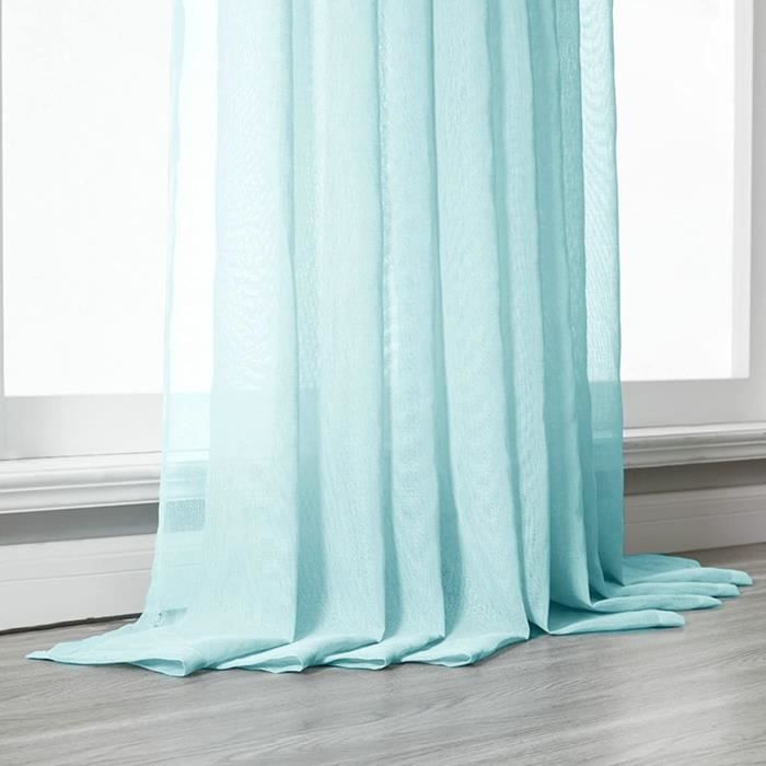 Rideau De Cuisine Court En Voile Transparent - 140 X 80 Cm - Polyester, Lavable Machine - Style Moderne Et épuré - 9