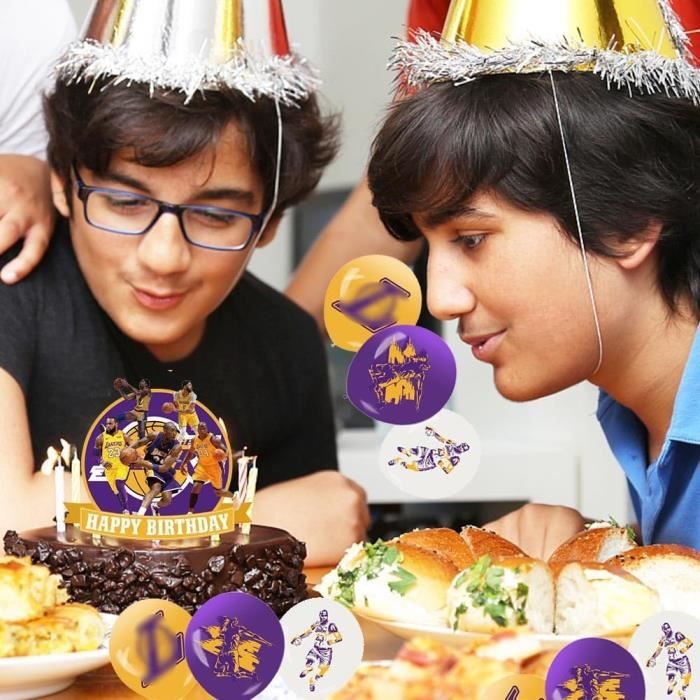 Kit Déco Anniversaire Basket 9 Ans – 52 Pièces : Ballons, Bannière, Accessoires Gâteau