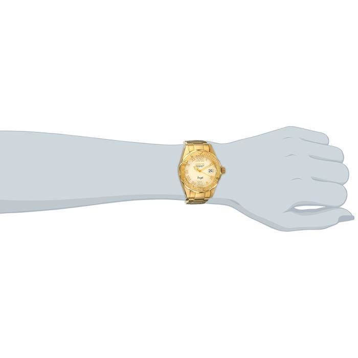 Invicta 14397 Angel Montre Femme acier inoxydable Quartz Cadran or Achat vente montre Femme Adulte Acier Cdiscount