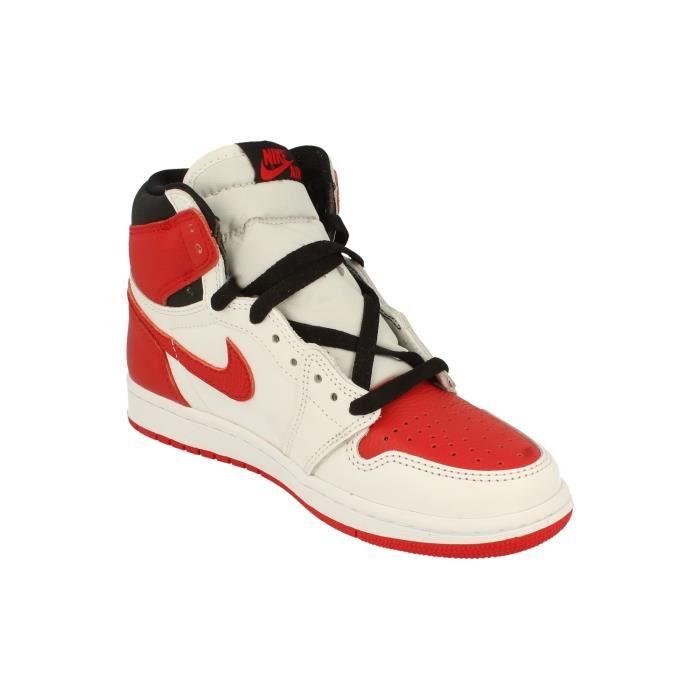 Basket ball Nike Air Jordan 1 Retro High Og Hommes Blanc Respirant Route Cdiscount Sport