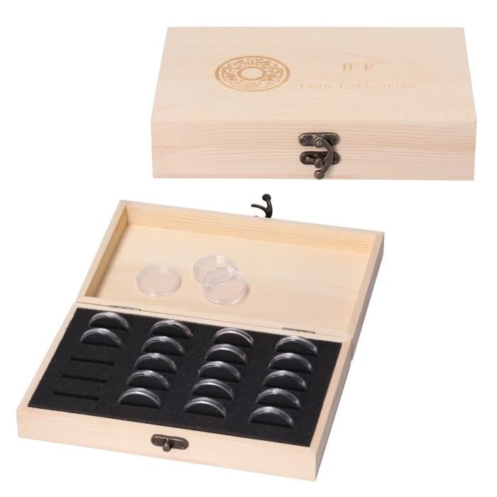 Boîte De Rangement Pour Pièces – 12 Tailles De Supports (17,5 à 40 Mm) – Carton Protecteur Pour Collectionneurs – Jusqu'à 50 Pièces