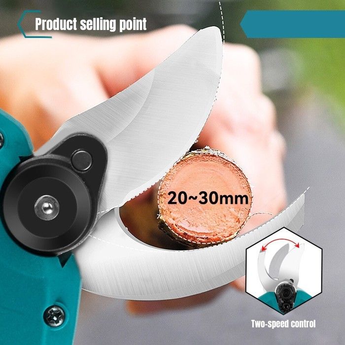 Sécateur Électrique Sans Fil 30mm Avec 2 Batteries - Outil Jardinage Professionnel