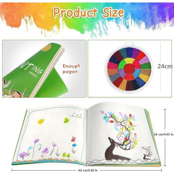 Jlnmmn Tampons Encreur 8 Couleurs - Idéal Pour Enfants, Scrapbooking Et Peinture