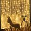 Rideau Lumineux avec T/él/écommande Guirlandes Lumineuses Rideau Etanche IP67 Rideau de Fen/être Light Anniversaire String Light Decoration de No/ël Mariage 3m*3m 300 LED 8 Modes dEclairage F/ête