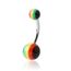 Piercing arcade RASTA Acrylique spike ou bille de 3 mm