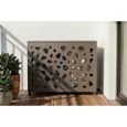 Casanoov cache clim & pompe à chaleur aneto sunny aluminium taupe - taille s