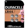 Piles boutons alcalines Duracell spéciales LR44 1,5V, lot de 4 (76A / A76 / V13GA)-0
