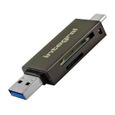 Lecteur de carte mémoire INTEGRAL - Compatible avec MicroSD, SD - USB-C et USB 3.0 - 180MB/s en lecture-0