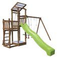SOULET - Aire de jeux pour enfant 2 tours avec portique et bac à  sable - FUNNY Swing 150 sans optionEn Bois -Pour Particulier-0