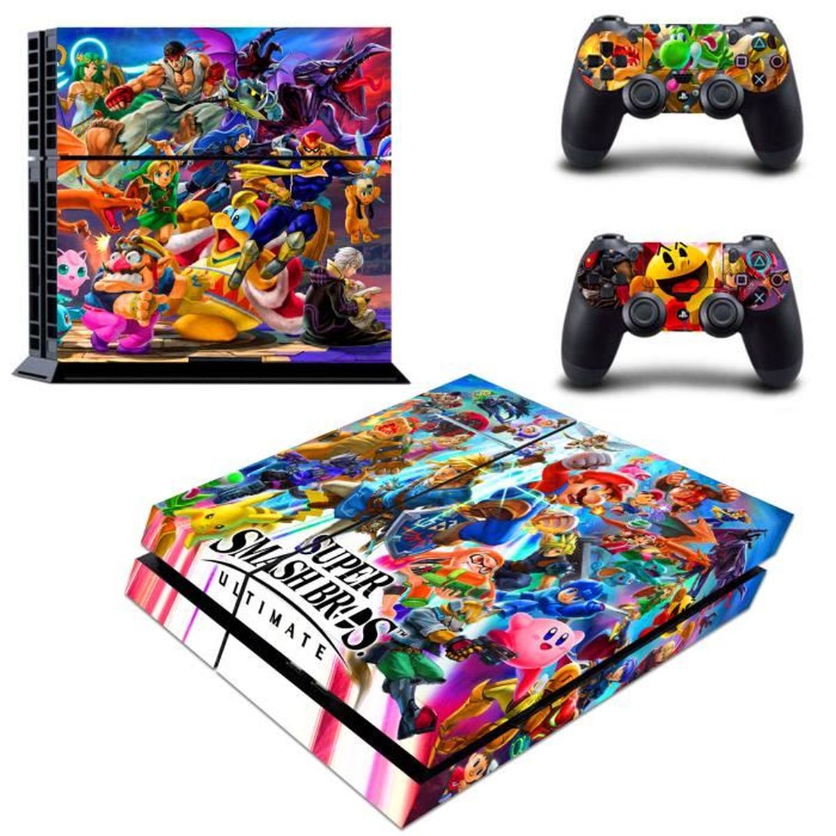 Super Smash Bros Ultimate PS4 régulière Contrôleurs de Peaux de vinyle Autocollant Décalque Ensemble - Cdiscount Informatique