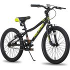 Hiland Vélo de montagne 20 pouces pour enfants de 7, 8, 9, 10, 11, 12 ans, frein en V,1 vitesses unique-Noir