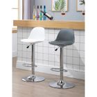BRAND JINKEEY Lot de 2 Tabouret de Bar - Similicuir Gris - Contemporain - pour Bar, Comptoir ou Cuisine 37.5 x 33.5 x (83-103)cm