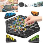 ZHUODIKE Triggle Jeu, Jeu D'élastique Triggle,Jeu De Société De Stratégie Classique La Collecte, échecs triangulaires en chaîne interactifs