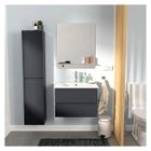 Ensemble salle de bain MOB-IN - SORRENTO - Gris Anthracite - Meuble 60cm - Colonne - Miroir