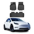 OMAC Tapis de sol en caoutchouc pour Tesla Model Y 2020-2024 Noir Premium