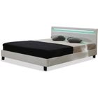 HABITAT ET JARDIN Lit LED "Maria" - 140 x 190 cm - Blanc