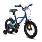 HILAND Vélo d'enfant - Roues 16" - 4-6 ans - Roues auxiliaires - Garde-boue - Vélos pour garçons et filles - Bleu