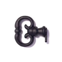 fausse clé de serrure anglaise fer noir meuble ancien décoration rustique vintage clef