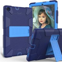 Coque Samsung Galaxy Tab A 10.1 2019 Housse SM-T515- T510 Rigide Anti-chocs Lourde Enfant Tablette Coque de Protection -ZBleu