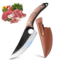 Couteau de chef Viking forgé à la main Couteaux de cuisine en acier à haute teneur en carbone pour la maison,le camping, le barbecue