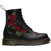 Boots Dr Martens 1460 Vonda Noir Femme Lacets Motif à