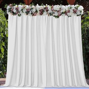 Déco de fête murale Toile de Fond Mariage 3x3m Blanc Rideau Mariage Ch