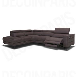 Unicadesign Canape Cuir D Angle Gauche 4 Places Relax Electrique