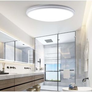 Eclairage Intérieur pour Cuisine Salon,Salle à Manger 6000K Blanc Froid LEDGLE Plafonnier LED Salle de Bain 25W Lampe de Plafond Design Etanche IP44 Chambre 1800 LM 