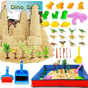 JEU DE SABLE À MODELER Sable Magique de Jeu 2lbs, Magic Sand Classic Animal Ensemble - Dinosaure Modele Super Sand, Art Playset pour Cadeau pour Enf