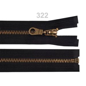 1 x 8/"//20 cm Jeans Zip-Laiton Dents Marine de couleur bleu