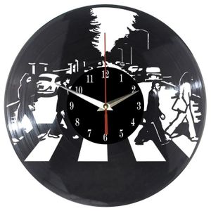 HGXHG Horloge Murale Radio Pilotée Cinéma Disque Vinyle Design Moderne Réalisateur De Nuit Film Gramophone Autocollants Horloge Vinyle Mur Montre Home Decor 1