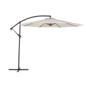 PARASOL Beliani - Grand parasol de jardin beige clair Ø 30