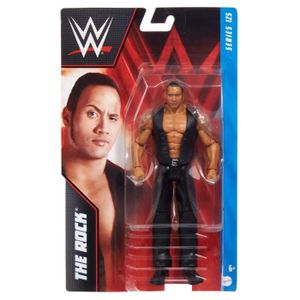 FIGURINE - PERSONNAGE WWE Series 125 - Figurine articulée 15cm - Personnage The Rock en Tenue de Combat - HDC94