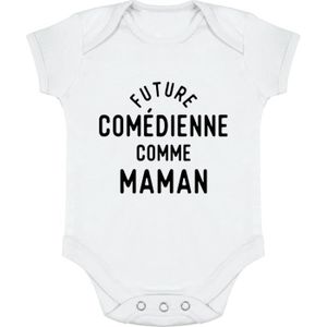 BODY body bébé | Cadeau imprimé en France | 100% coton | Future comédienne comme maman