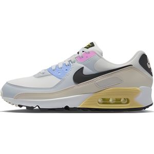 BASKET Basket Nike AIR MAX 90 - NIKE - DQ0374-100 - Blanc, Gris, Rose, Vert - Tige en cuir - Fermeture à lacets