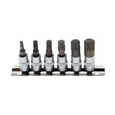 Embout XZN (multidents) Mâle Carré 1/2 - 16 Mm Percé - Longueur 100 Mm - Pour Vissage Spécifique