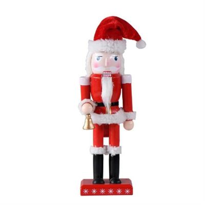 Lot De 4 Figurines Casse-Noisette En Bois - Décoration De Noël Traditionnelle - 13 Cm De Haut