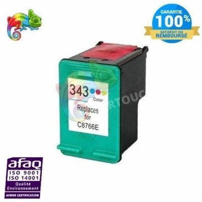 Cartouches D'encre Compatibles HP Série 338 343 XL - Premium, Jet D'encre, Multicouleur - Neuf Sous Emballage