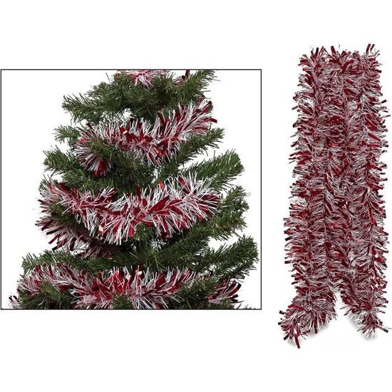 Guirlande De Noël Rouge Avec Bonhommes De Neige - 16 M X 9 Cm, Décorations Sapin Et Maison